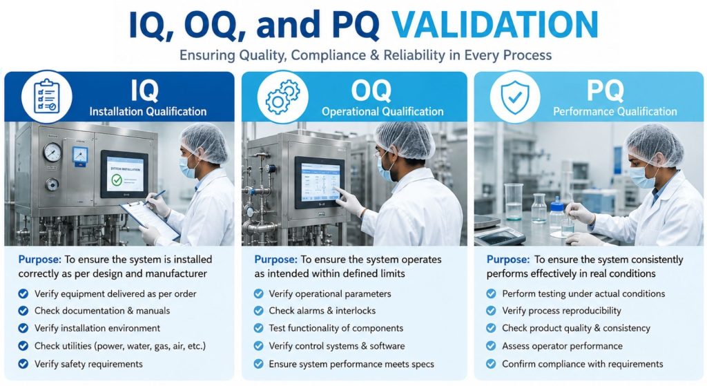 What is IQ, OQ, and PQ Validation